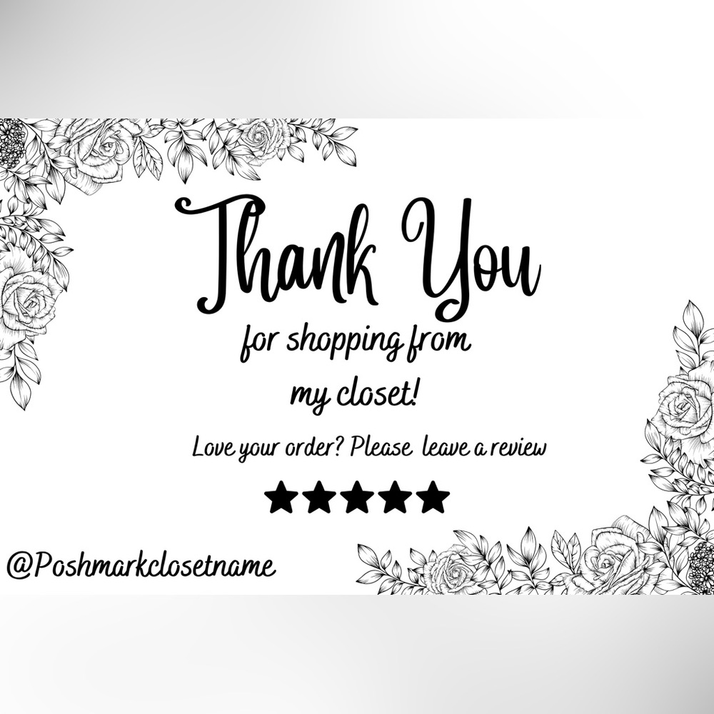 🦋HP🦋 50 Personalized Thank You Thermal Labels